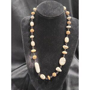 Silpada White Howlite African Opal Sterling Silver Necklace N1692